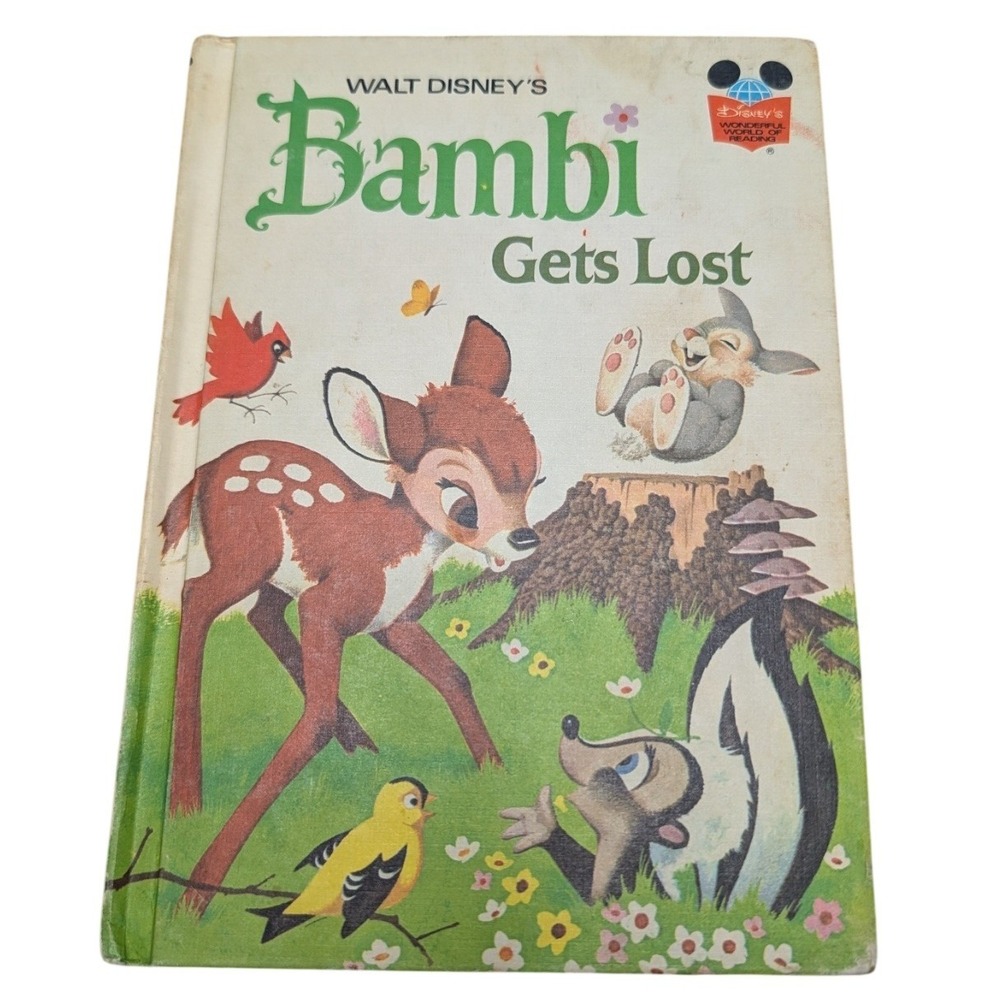 Walt Disney‎ Bambi Gets Lost Hardcover Book Wonderful World of Reading Vintage